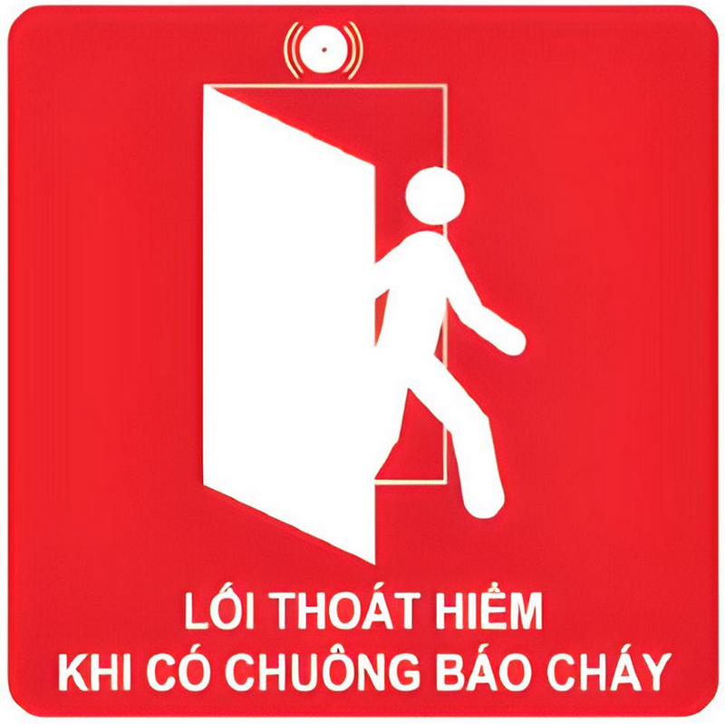 Biển báo lối thoát khi có cháy