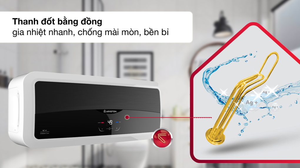 Chất lượng bình nóng lạnh Ariston vượt trội, bền bỉ