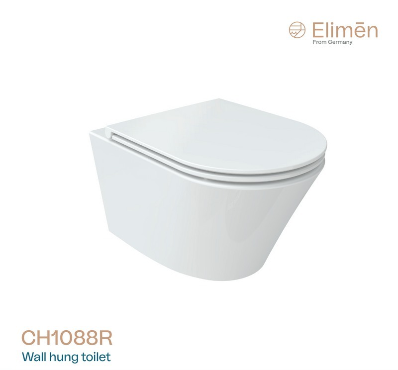 Bồn cầu treo, két nước âm tường Elimen CH1088R-BL