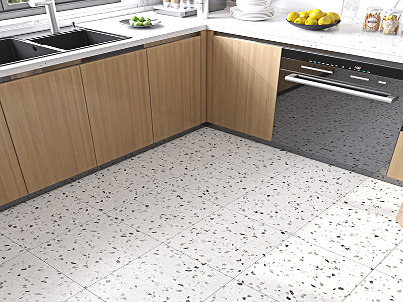 Gạch terrazzo ứng dụng trong phòng bếp