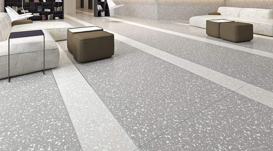 Gạch vân terrazzo ứng dụng trong không gian thương mại