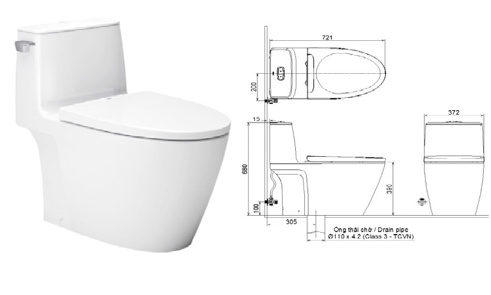 Thế nào là kích thước bồn cầu tiêu chuẩn