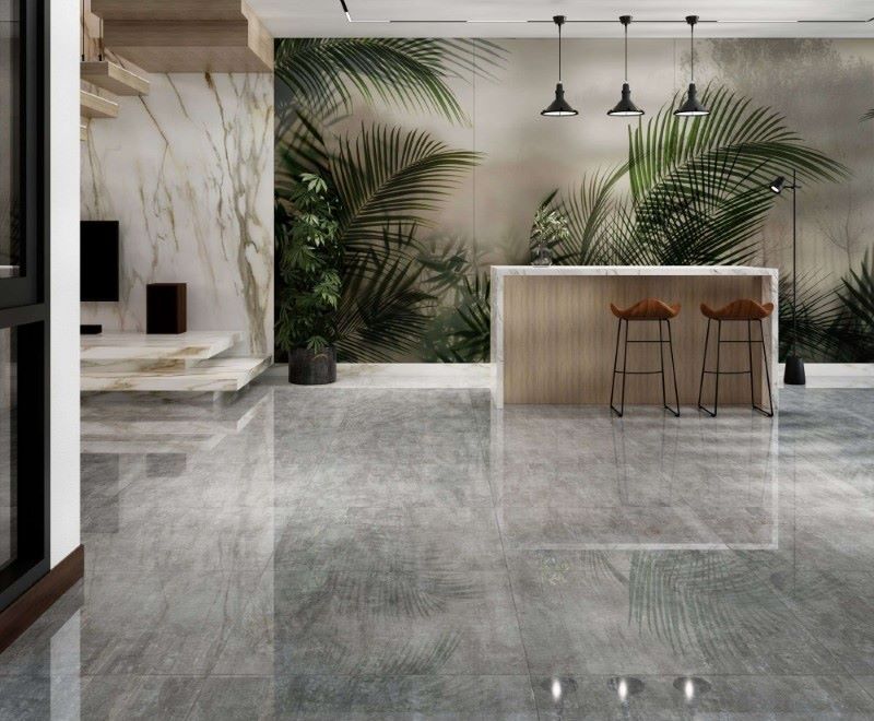 Gạch 100x100 Viglacera vân xi măng