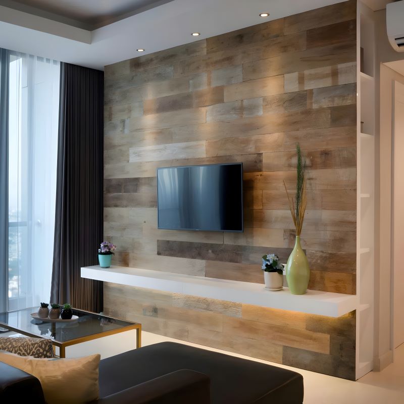 Gạch thẻ giả gỗ trang trí
