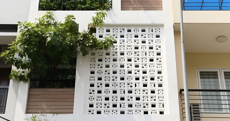  Gạch bông gió trang trí mặt tiền