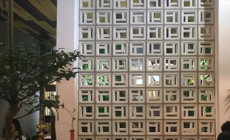 Vách ngăn độc đáo từ gạch bông gió