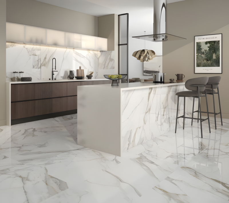 Gạch đa face khi ứng dụng không gian nhà bếp