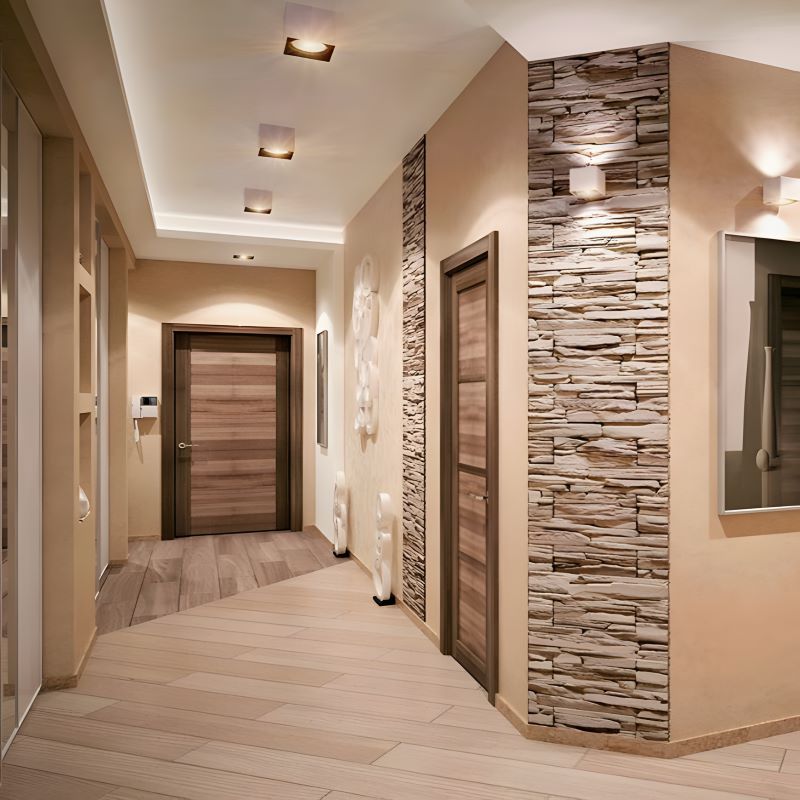 Gạch giả cổ ốp trang trí hành lang 