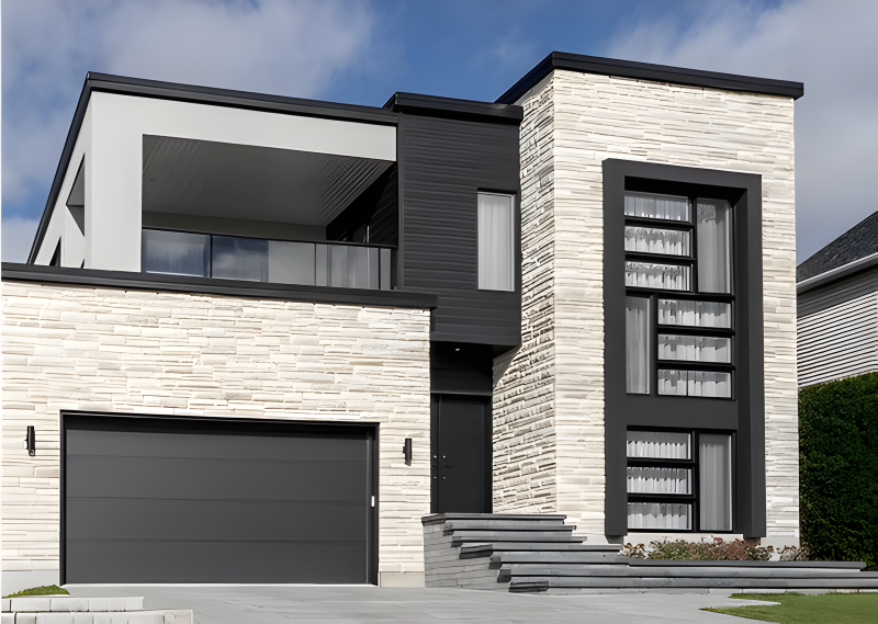 Gạch giả đá ốp mặt tiền tông màu be