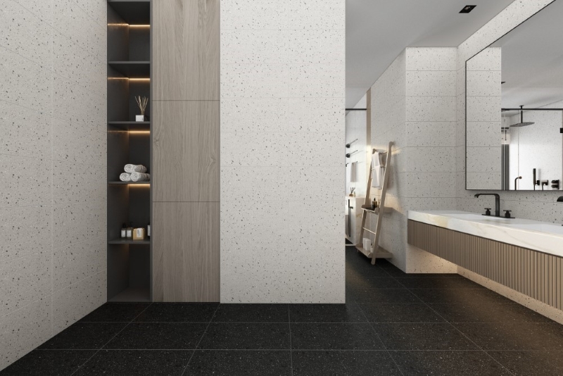 Mẫu gạch vân Terrazzo lát nền nhà tắm