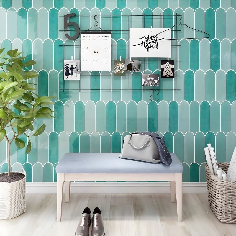 Gạch mosaic hình lông vũ