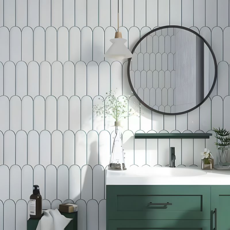 Gạch mosaic hình lông vũ