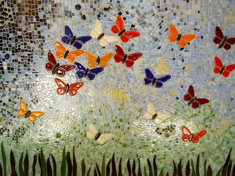 Gạch mosaic sắc màu đầy nghệ thuật