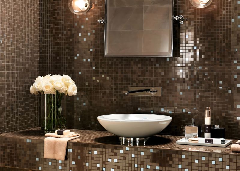 Gạch mosaic ốp phòng tắm