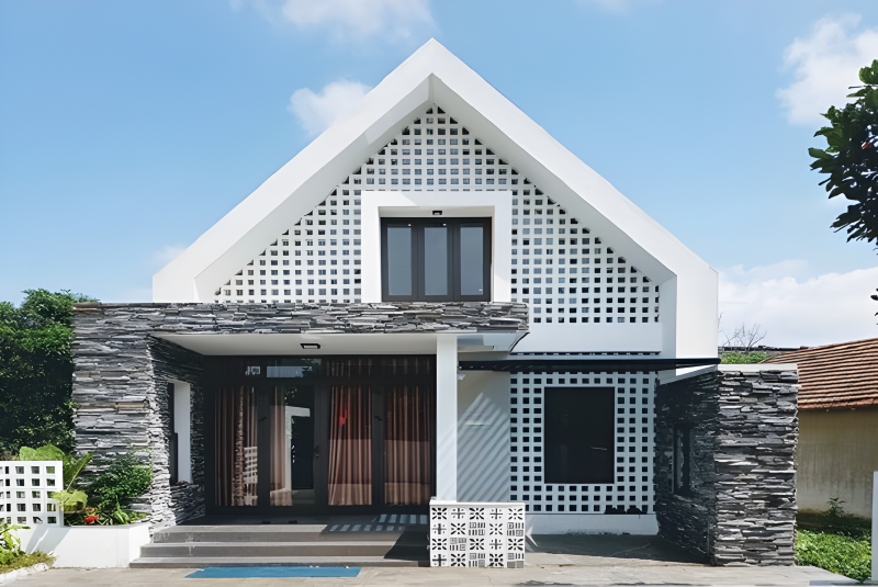 Ứng dụng ốp mặ tiền nhà cấp 4