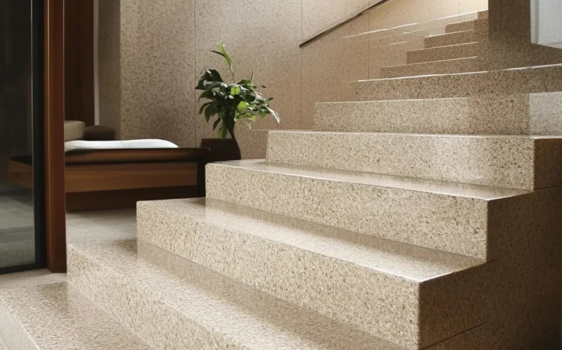 Gạch terrazzo ứng dụng khu vực cầu thang