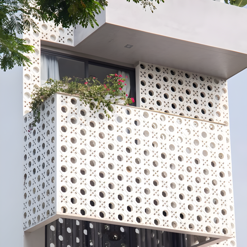 Gạch thông gió trang trí mặt tiền