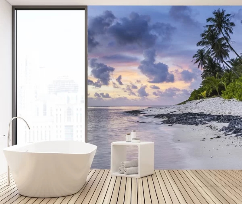 Gạch tranh 3d ốp tường phòng tắm
