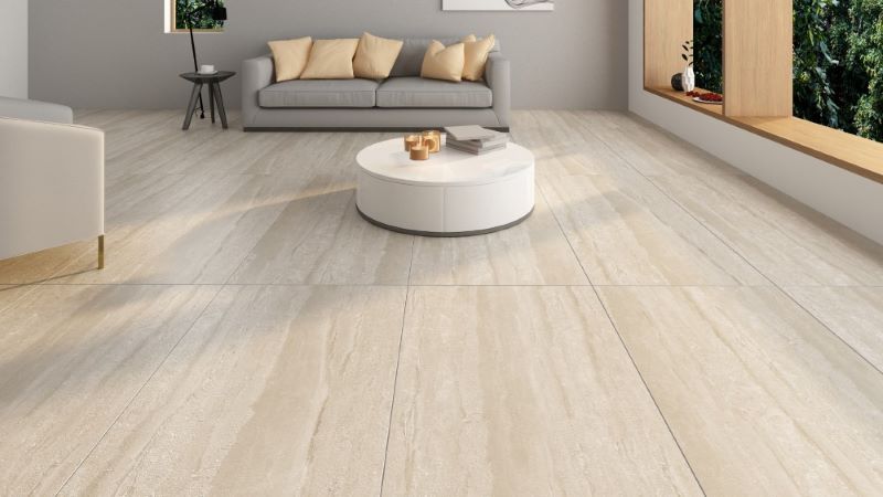 Gạch Á Mỹ 21.B.612.6866 vân đá Travertine màu be