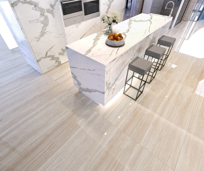 Gạc travertine ốp lát bếp
