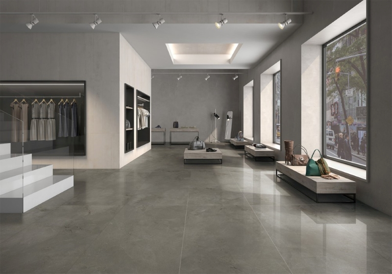 Gạch 75x150 vân đá xám đậm men bóng Trung Quốc HLTQ157034EL