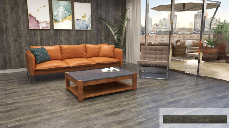 Gạch Apodio AP091973005 giả gỗ tông màu xám ốp tường phòng khách