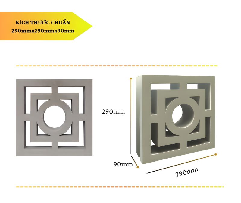 Kích thước gạch bông gió