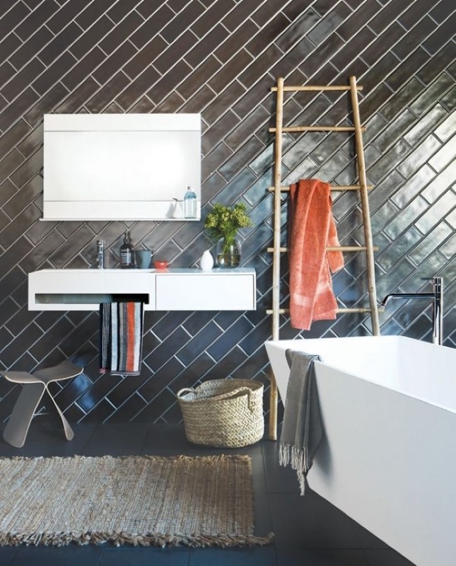 Ốp gạch thẻ kiểu chéo độc đáo