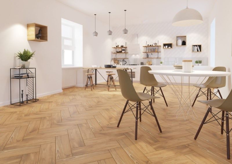 Gạch thẻ vân gỗ ốp lát xương cá