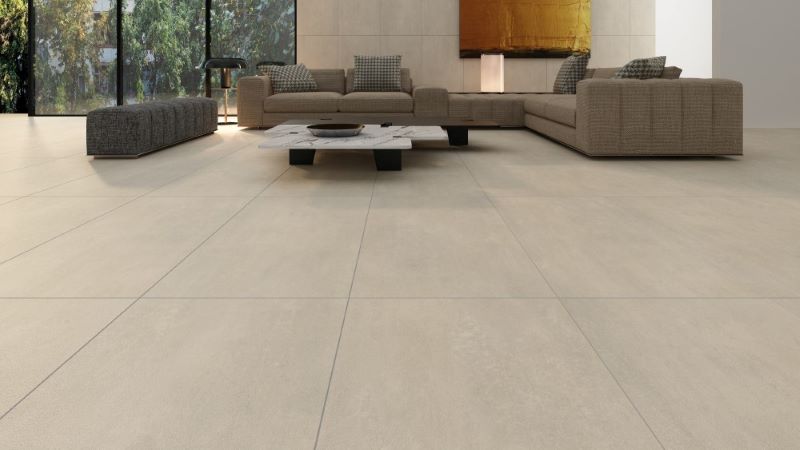 Gạch bề mặt men Matt tông màu be trầm ổn