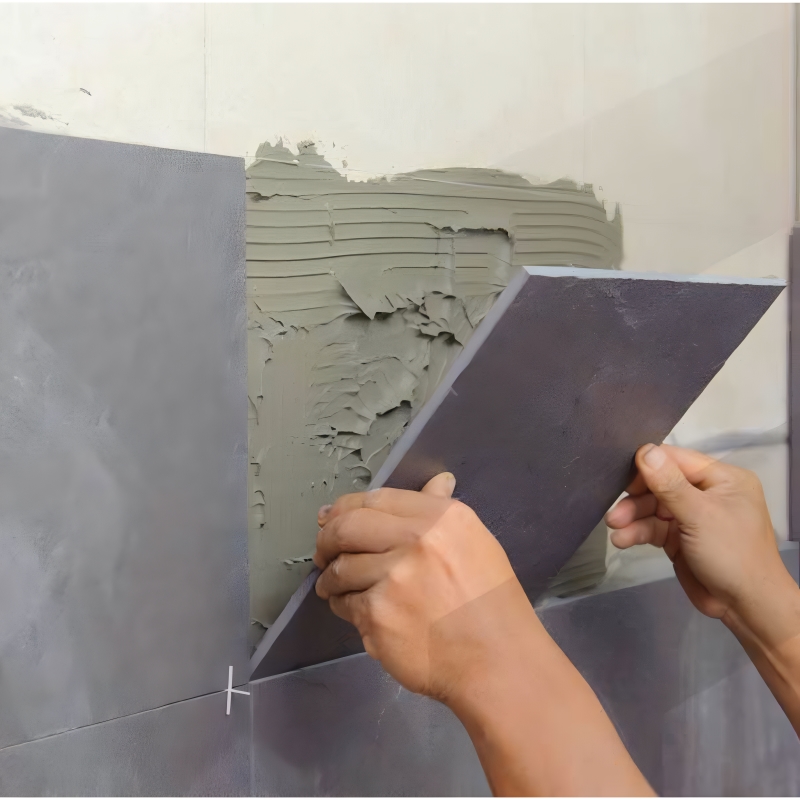 Ốp viên gạch lên tường