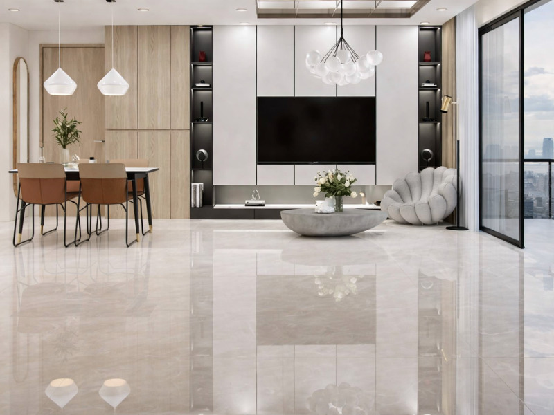 Gạch vân đá Viglacera mang lại vẻ đẹp phóng khoáng và đẳng cấp cho không gian sống hiện đại