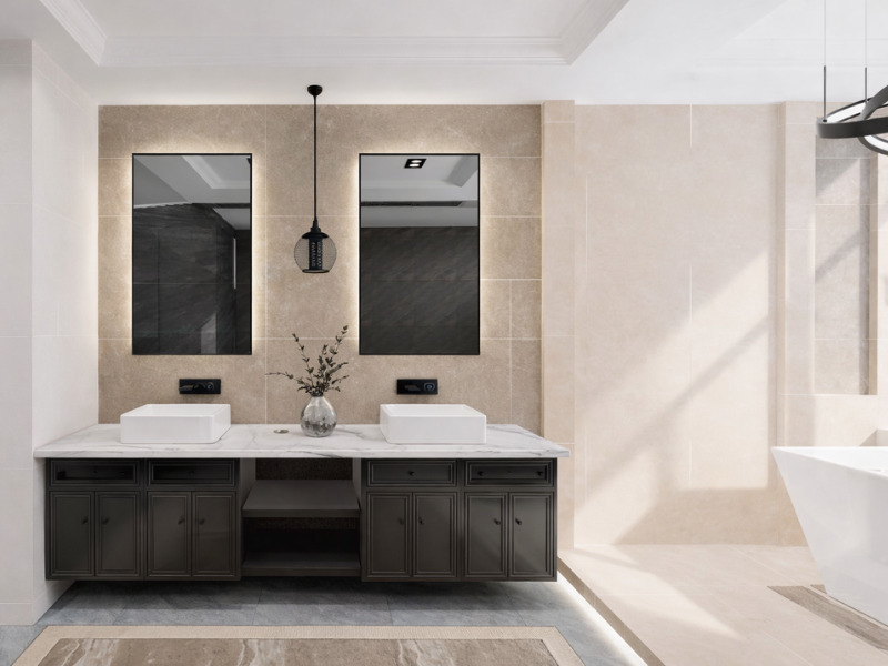 Gạch ạch ốp lát vân đá Viglacera ốp lát phòng tắm