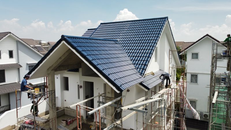 Chọn màu sắc ngói Fuji hài hòa với màu sắc của toàn bộ công trình 
