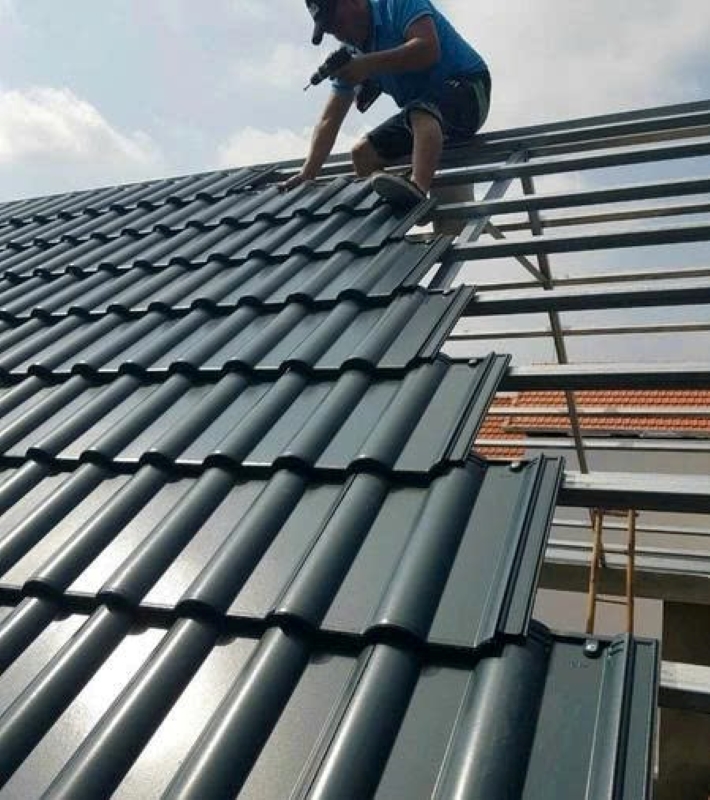 Ngói sóng Fuji tông màu đen