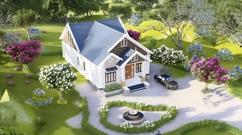 Nhà sân vườn mái thái