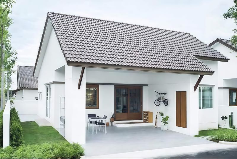 Công trình nhà cấp 4 đầy thẩm mỹ với ngói sóng mái Thái