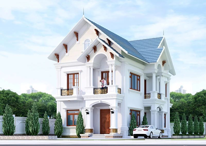 Nhà 2 tầng hiện đại, dịu mắt