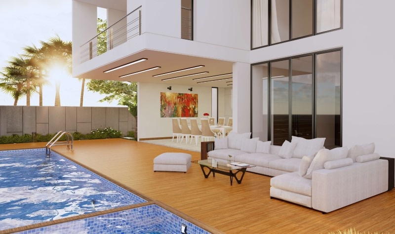 Gạch giả gỗ chống trơn, an toàn cho khu vực ngoài trời, bể bơi