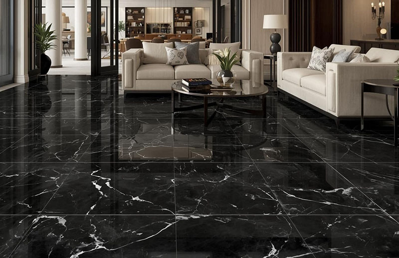 Gạch màu đen hiện đại cá tính