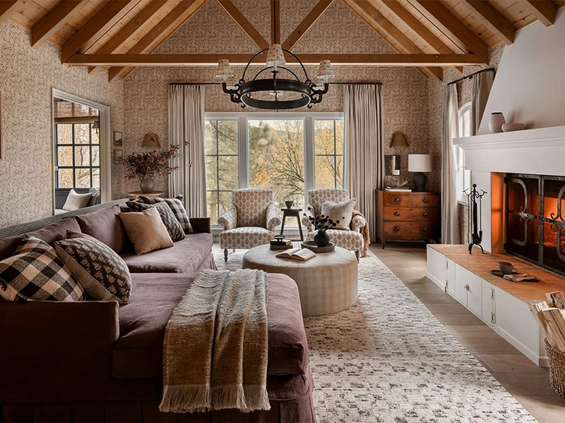 Không gian phong cách Đồng quê gây thiện cảm nhờ vẻ đẹp mộc mạc, ấm áp và gần gũi.