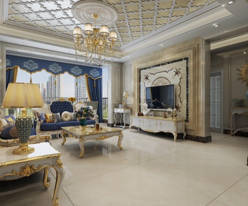 Gạch 120x120 Tây Ban Nha HLT120004DD màu kem be đường vân nhẹ nhàng phù hợp cho các không gian theo phong cách tân cổ điển