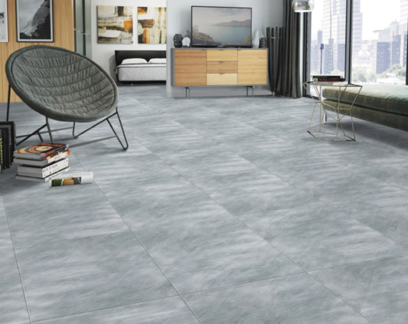 Vân xi măng kết hợp với các họa tiết vẽ, loang giúp tạo điểm nhấn cho không gian bớt đơn điệu