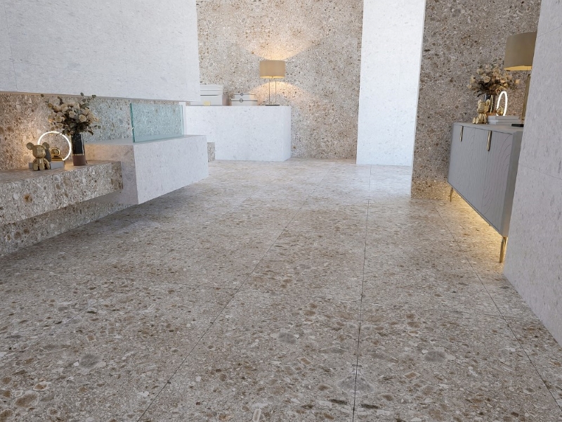 Gạch terrazzo chịu lực tốt, bền màu và có khả năng chống trơn tuyệt vời