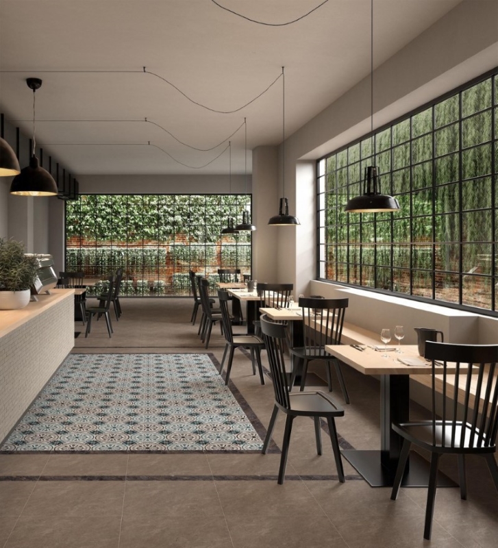 Gạch bông được ứng dụng lát dạng thảm độc đáo 