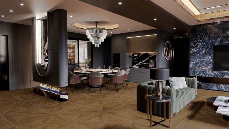 Gạch lát nền vân gỗ