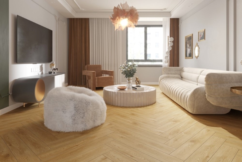 Phòng khách nhỏ tràn ngập ánh sáng tự nhiên với gạch  Á Mỹ 22.B.159.3505