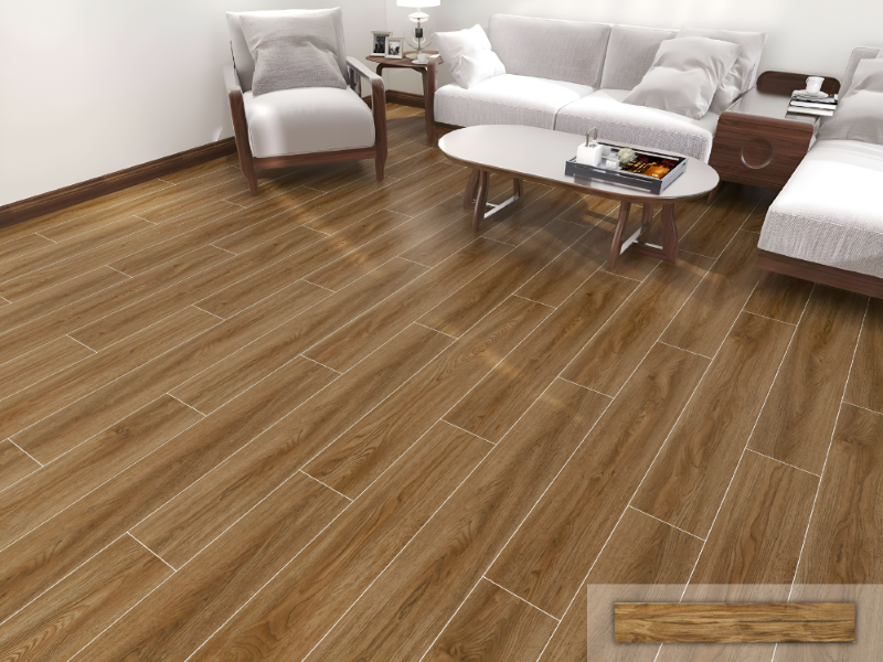 Gạch thẻ giả gỗ màu nâu 15x90 nhập khẩu Trung Quốc HLTQ159003HN 