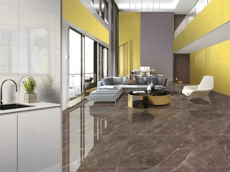 Gạch màu vàng đơn sắc 