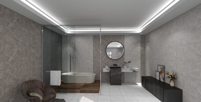 Gạch Apodio M48BL603 tông xám ốp phòng tắm 